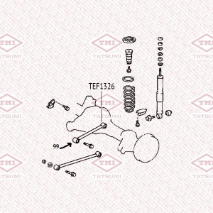 сайлентблок задн. продольного рычага!\ TOYOTA Land Cruiser >07 TEF1326 TATSUMI
