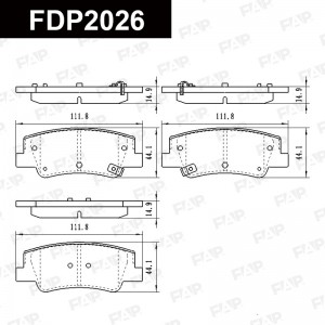 Тормозные колодки дисковые смесь CERAMIC FDP2026 FDP2026 FAP