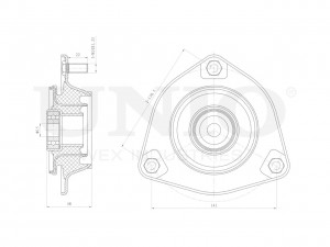 Опора амортизатора передняя RMP-13033 UNIO