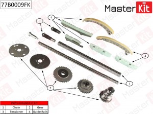 Комплект цепи ГРМ IVECO DAILY IV 35C15 06-11 77B0009FK 77B0009FK MASTER KIT