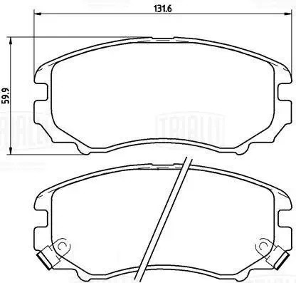 Колодки торм. Kia Sportage II (04-) диск. перед. (керам.) (PF 084501CR) PRO PF084501CR TRIALLI