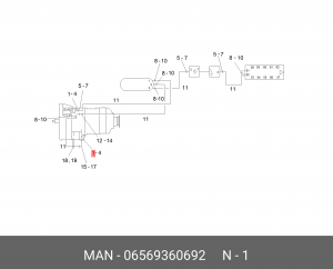 Круглое уплотнение 13X2N-FKM1-70-GN MAN 06569360692 MAN