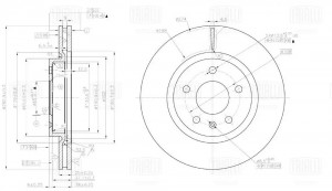 Диск торм. для а.м Chery M11 08- перед. d283 DF084818 DF084818 TRIALLI