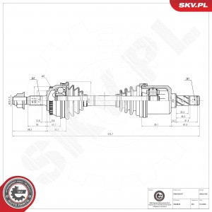 Полуось приводная 40SKV102 SKV ESEN