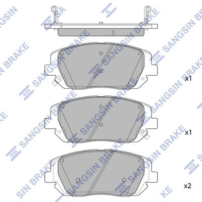 Колодки тормозные передние SP4374 SP4374 SP4374 SANGSIN