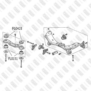 сайлентблок опоры заднего дифференциала!\ Honda CR-V 95> FL0151 FIXAR