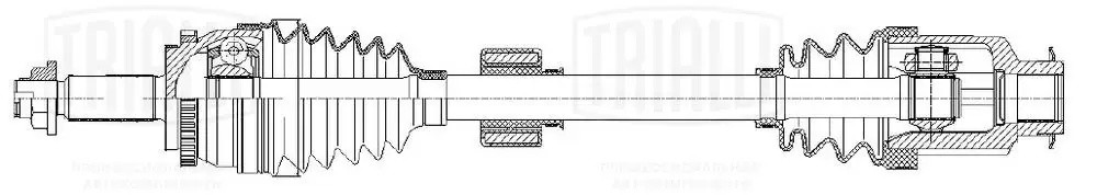 Привод для а/м Hyundai Creta (15-) 2.0i AT 4WD (перед. прав.) (AR 0826) AR 0826 TRIALLI