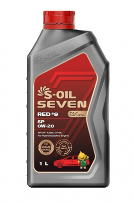 S-OIL 7 RED #9 SP 0W20 1L МАСЛО МОТОРНОЕ  API SP   ILSAC GF-6A S-OIL E108279 S OIL