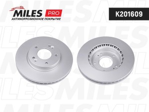 Диск тормозной (серия PRO с антикоррозионным покрытием) KIA CEED 12- передний ве K201609 MILES