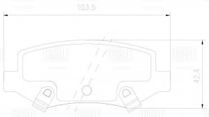 Колодки торм. для а/м FAW Besturn X40 (16-) диск. зад. (PF 2331) PF 2331 TRIALLI