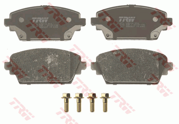 Колодки тормозные NISSAN Primera P12, Tino, Almera (00-) передние (4шт.) TRW GDB3227 TRW