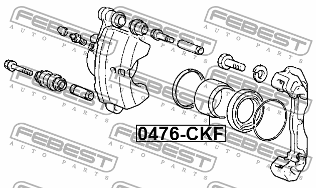 поршень суппорта!\ Mitsubishi Lancer CS 00-03 0476-CKF FEBEST
