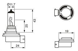 Лампа накаливания 24V 70W H11 TRUCKLIGHT 1 987 302 481 BOSCH
