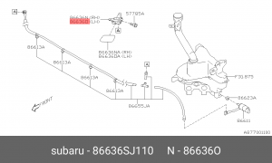 Форсунка омывателя фар 86636-SJ110 86636SJ110 SUBARU