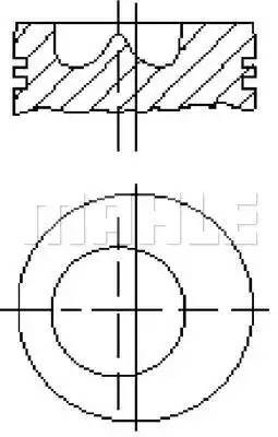 Гильза БЦ d128 A=144.50 C=153.80 L=253 H+F=9.92+1 OM421-424A/LA/441-444A/LA MB 003 WN 25 00 MAHLE KNECHT