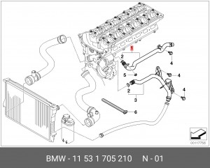 BMW 3-СЕРИЯ E46/5-СЕРИЯ E39/7-СЕРИЯ E38/X3 E83/Z3/ подающий 11 53 1 705 210 BMW