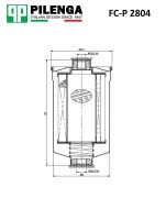 Фильтр топливный инжектор, резьба GAZ ГАЗ 31029, 3110, 31105, 3302 FC-P2804 FC-P 2804 PILENGA