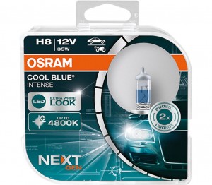 Лампа 12V H8 35W PGJ19-2 +100% 5000K евробокс (2шт.) Cool Blue Intense NextGen O 64212CBN-HCB OSRAM