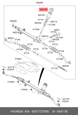565172T000 PACKING-DUST 565172T000 HYUNDAI KIA