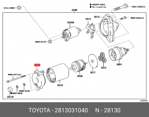 Крышка стартера 28130-31040 28130-31040 TOYOTA