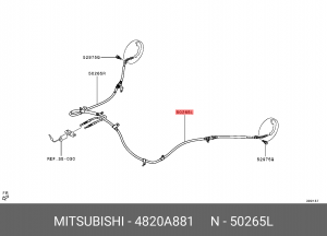 трос ручного тормоза!\ Mitsubishi Montero Sport/ KR5W/ KS5W 4820A881 MITSUBISHI