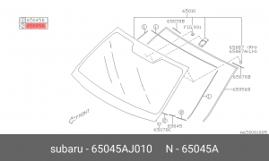 65045AJ010 УПЛОТНИТЕЛЬ СТЕКЛА 65045AJ010 SUBARU