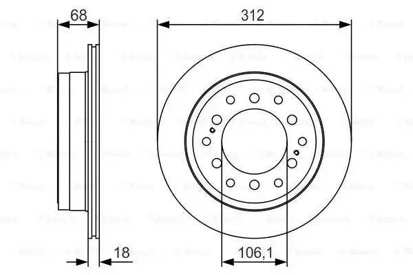 Диск тормозной задний  2шт 0 986 479 S36 BOSCH