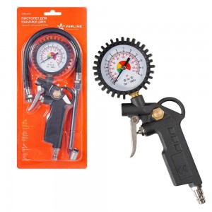 Пистолет для накачки шин грузовой с манометром 12 бар ATBU004 ATBU004 AIRLINE