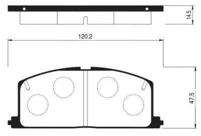 Колодки тормозные дисковые Toyota Camry 82-88/Carina 1.6-2.0D SP1105 SP1105 SANGSIN