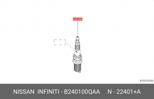Свеча зажигания B2401-00QAA B240100QAA NISSAN