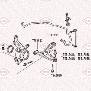 сайлентблок перед. рычага перед.!\ HONDA Stepwgn 05> TEF1699 TATSUMI