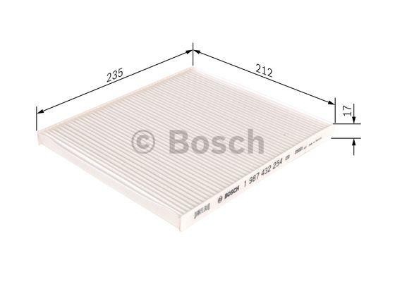 Фильтр воздушный салона KIA Cerato (04-),Carnival (05-),Sorento (09-) BOSCH 1 987 432 254 BOSCH