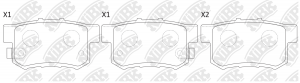 Колодки задние (SUZUKI KIZASHI (FR), SX4 (GY)) PN8397 PN8397 NIBK