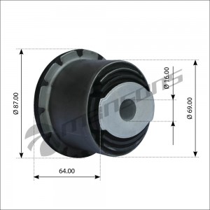 Сайлентблок стабилизатора кабины D=69mm/d=16mm/H=64mm MB ACTROS/AXOR 700.195 MANSONS