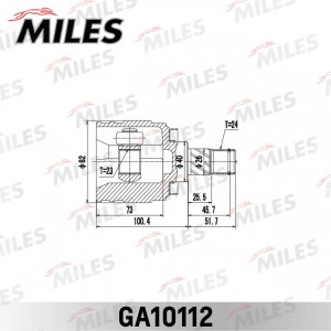 ШРУС внутренний NISSAN SUNNY B1# 90-04/PULSAR N1# 90-00/WINGROAD/AD Y110/11 90-0 GA10112 MILES