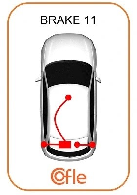 трос ручника пер.!\ Ford Escape 2.0/3.0 01-04 92115591 COFLE