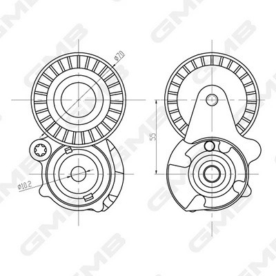 Натяжитель GAT20410 GAT20410 GMB