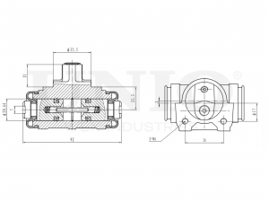 Цилиндр тормозной колесный BRC-20554 UNIO