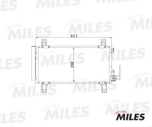Радиатор кондиционера (паяный) MAZDA 6 1.8-2.3/2.0D 02- ACCB068 ACCB068 MILES