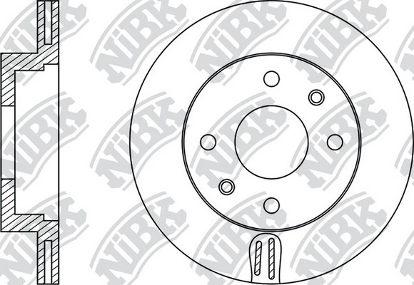 Диск тормозной KIA Picanto (04-) передний (1шт.) NIBK RN11001 NIBK