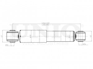 Амортизатор газовый задней подвески SAB-10639 UNIO