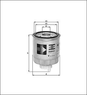 Фильтр топливный KC186 MAHLE KNECHT