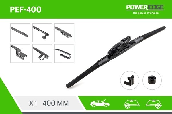 Щетка стеклоочистителя бескаркасная Multi Connect Flat Blade 400mm PEF400 POWEREDGE