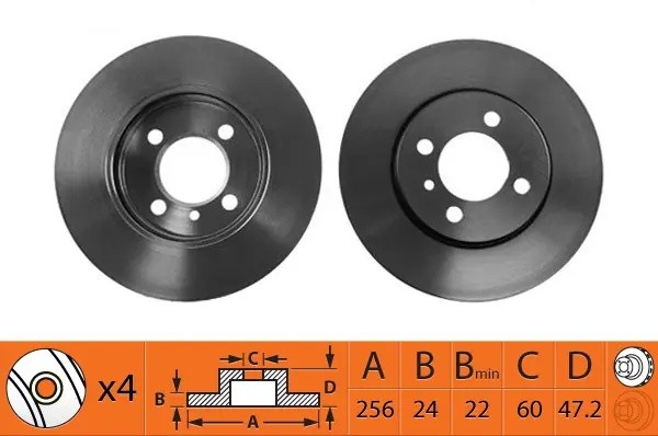 Диск тормозной передний CHEVROLET LACETTI/EPICA/REZZO BR12105T BR12105T SB NAGAMOCHI