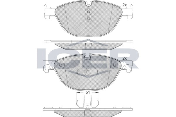 181961 колодки дисковые передние!\ BMW F01/F02/F07GT 3.0 08> 181961 ICER