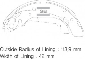 Колодки барабанные Hyundai Sonata 2.0/2.4/2.5 16V/24V 98 SA111 SA111 SANGSIN