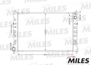 Радиатор (паяный) MAZDA MPV II (99-03) 2.5 ACRB368 ACRB368 MILES