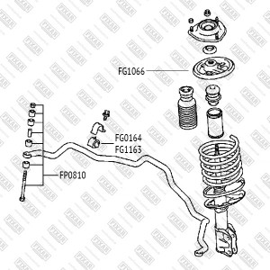 втулка стабилизатора переднего !\ Mitsubishi Lancer 00> FG1163 FIXAR