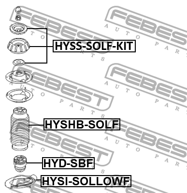 Пыльник переднего амортизатора HYUNDAI SOLARIS 11-14 HYSHB-SOLF HYSHB-SOLF FEBEST