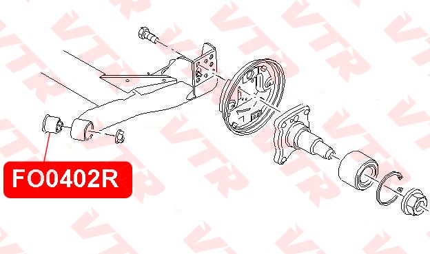 Сайлентблок FORD Fiesta (01-) балки задней VTR FO0402R VTR